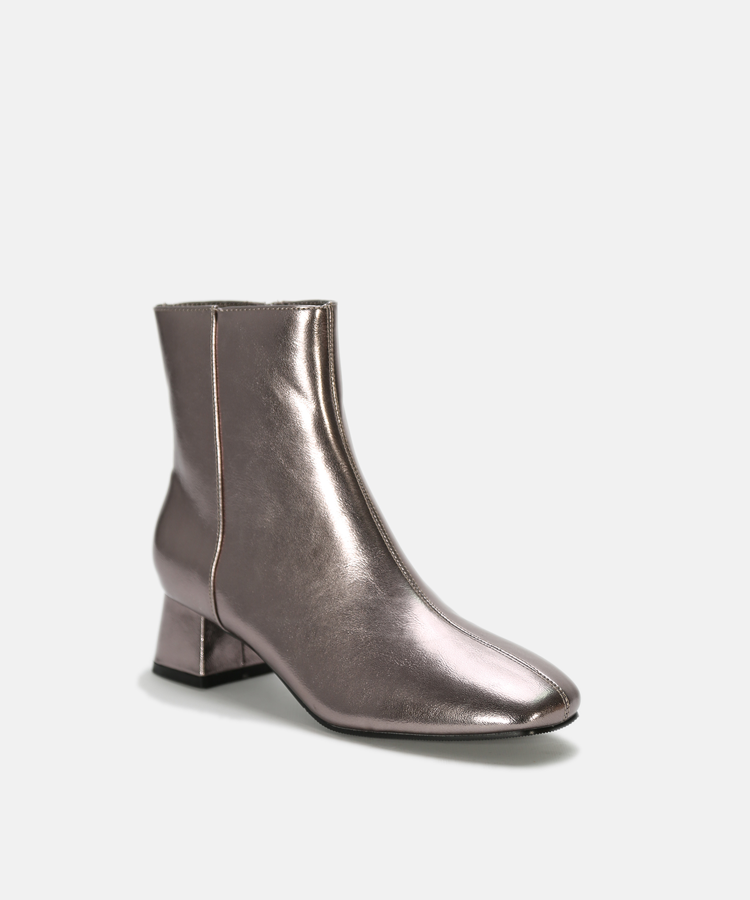 Botins metalizados de bico quadrado image number null